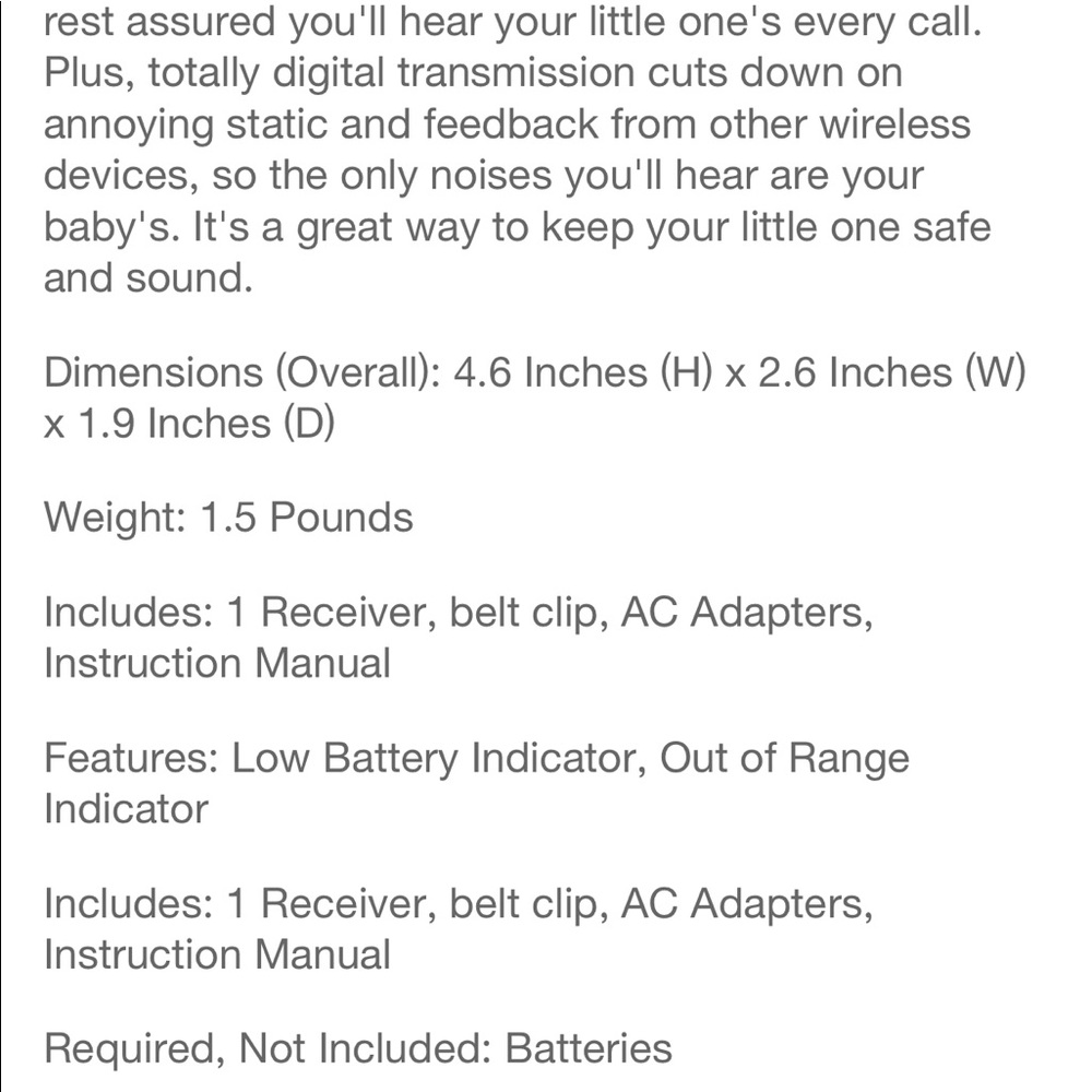 VTech Digital Audio Monitor - Picture 3 of 5